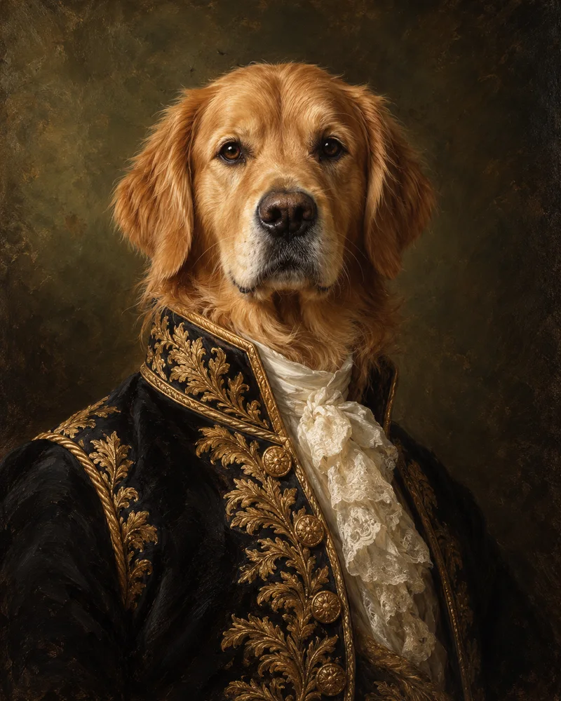 Royal studio example of a dog portrait